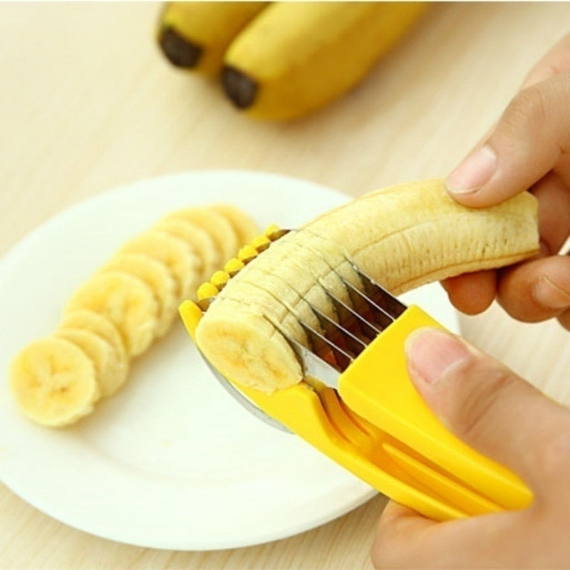 Smart Banana Slicer – Quick & Safe Stainless Steel Fruit Cutter