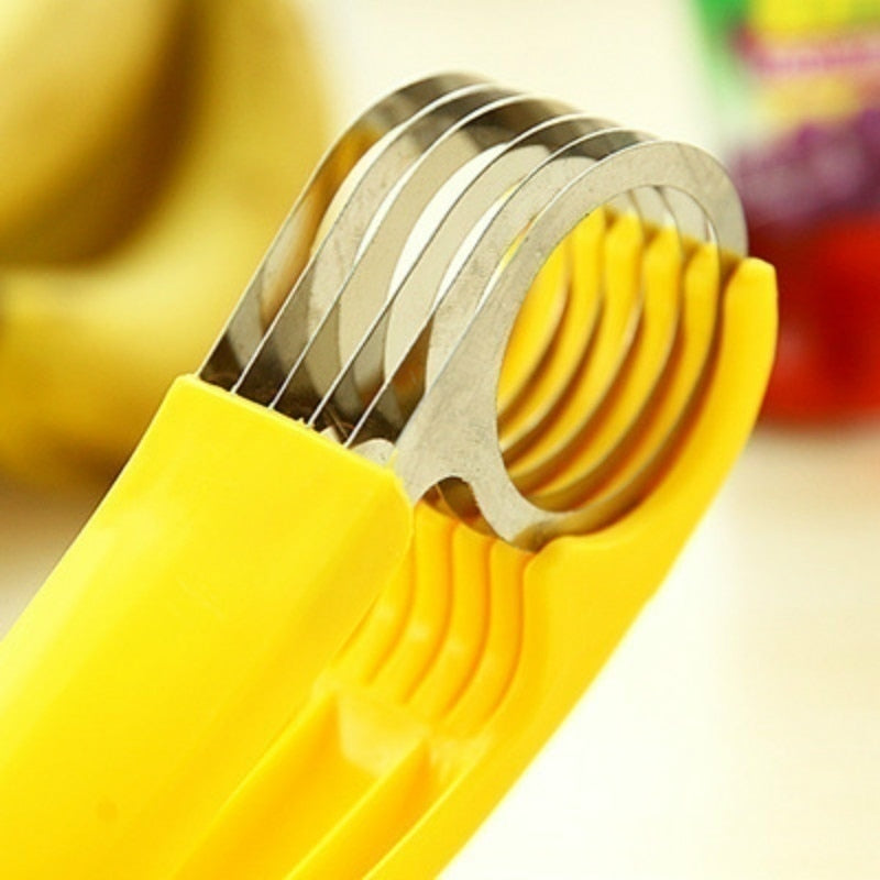 Smart Banana Slicer – Quick & Safe Stainless Steel Fruit Cutter