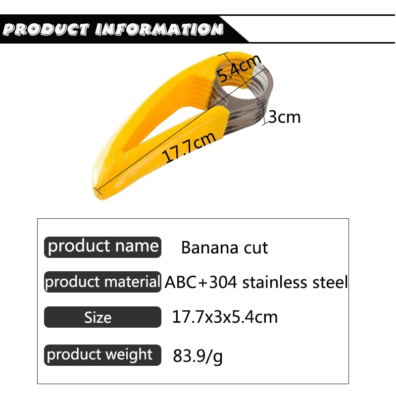 Smart Banana Slicer – Quick & Safe Stainless Steel Fruit Cutter