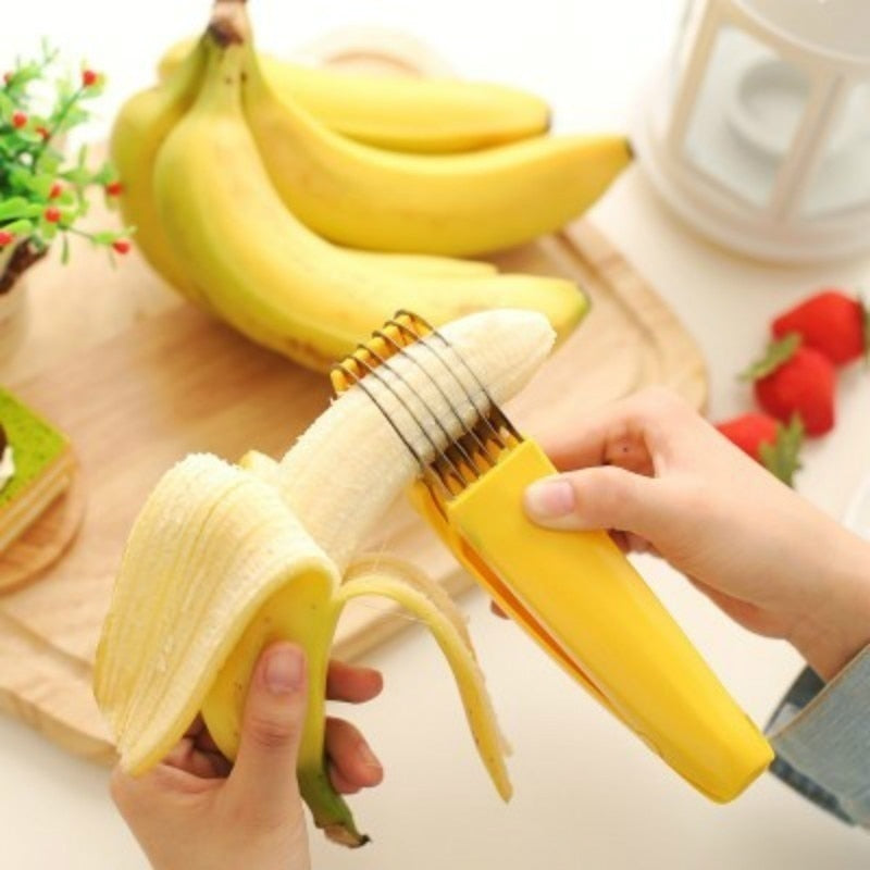Smart Banana Slicer – Quick & Safe Stainless Steel Fruit Cutter