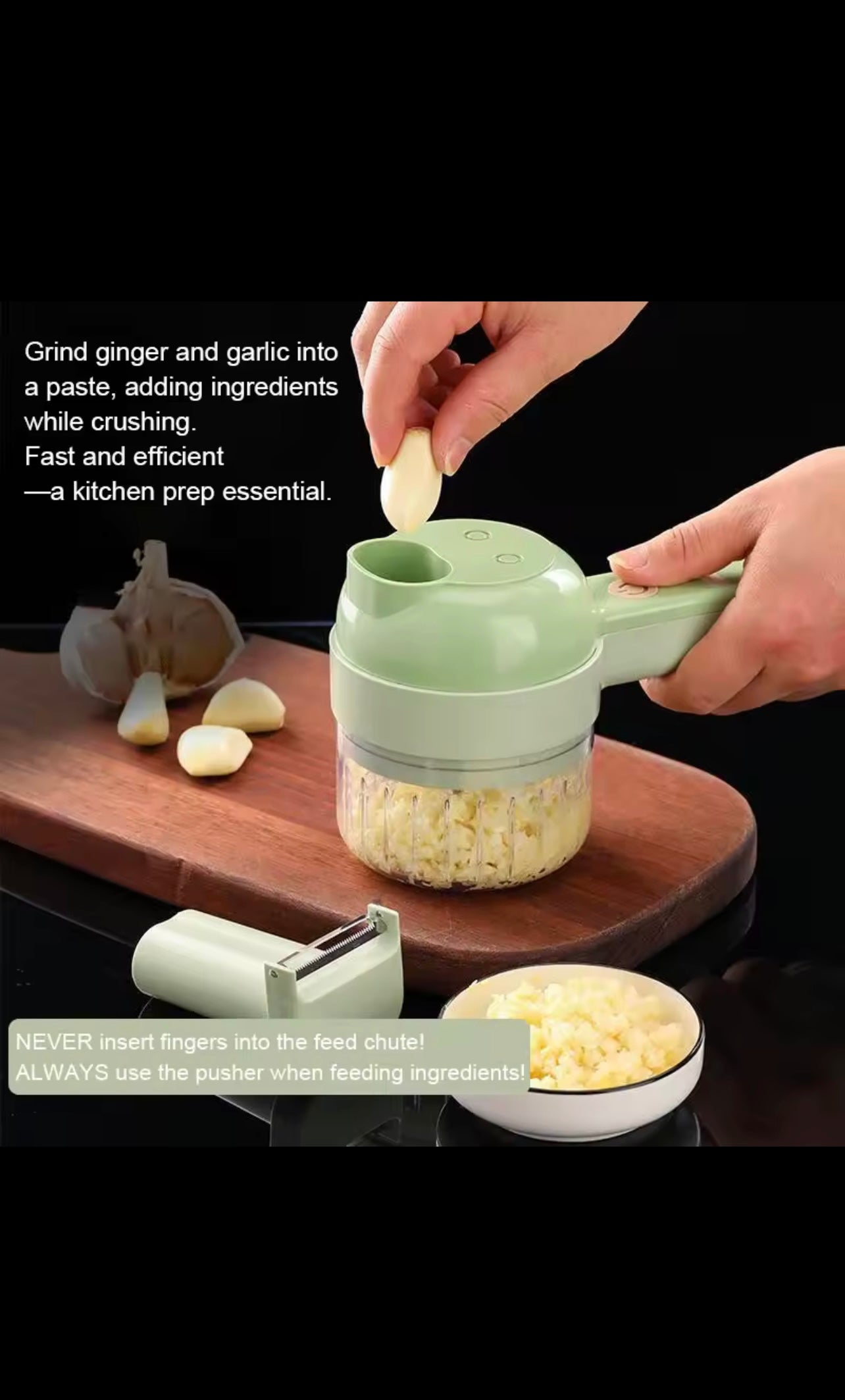 Electric Garlic Chopper – One-Touch Food Prep