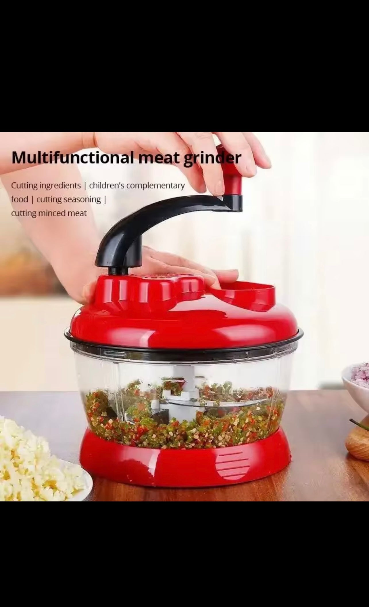 Manual Food Chopper — Fast, Easy & No Electricity Needed