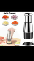 Manual Stainless Steel Garlic Crusher & Vegetable Chopper