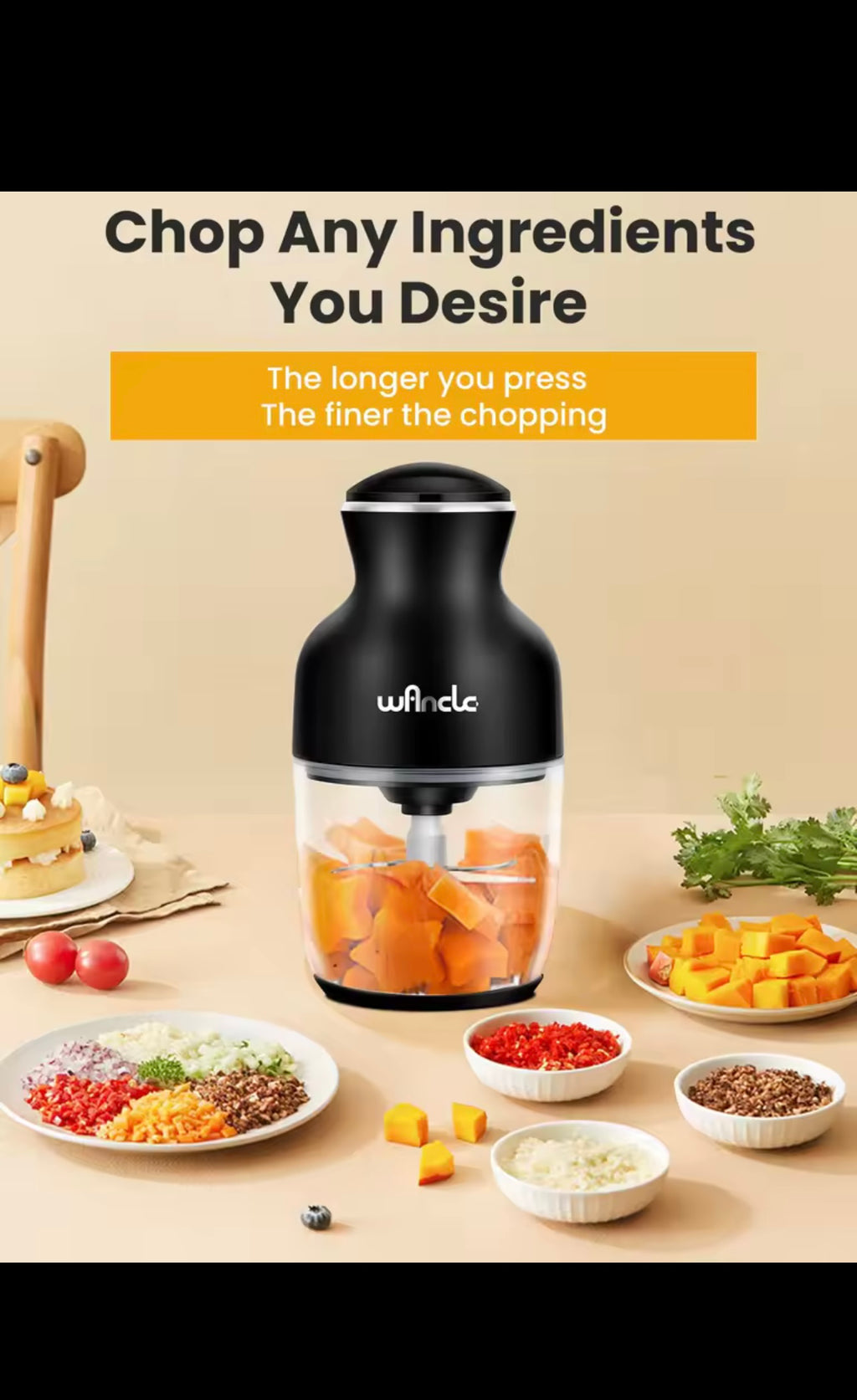 Electric Food Chopper – Powerful Mini Food Processor for Meat, Vegetables & Baby Food