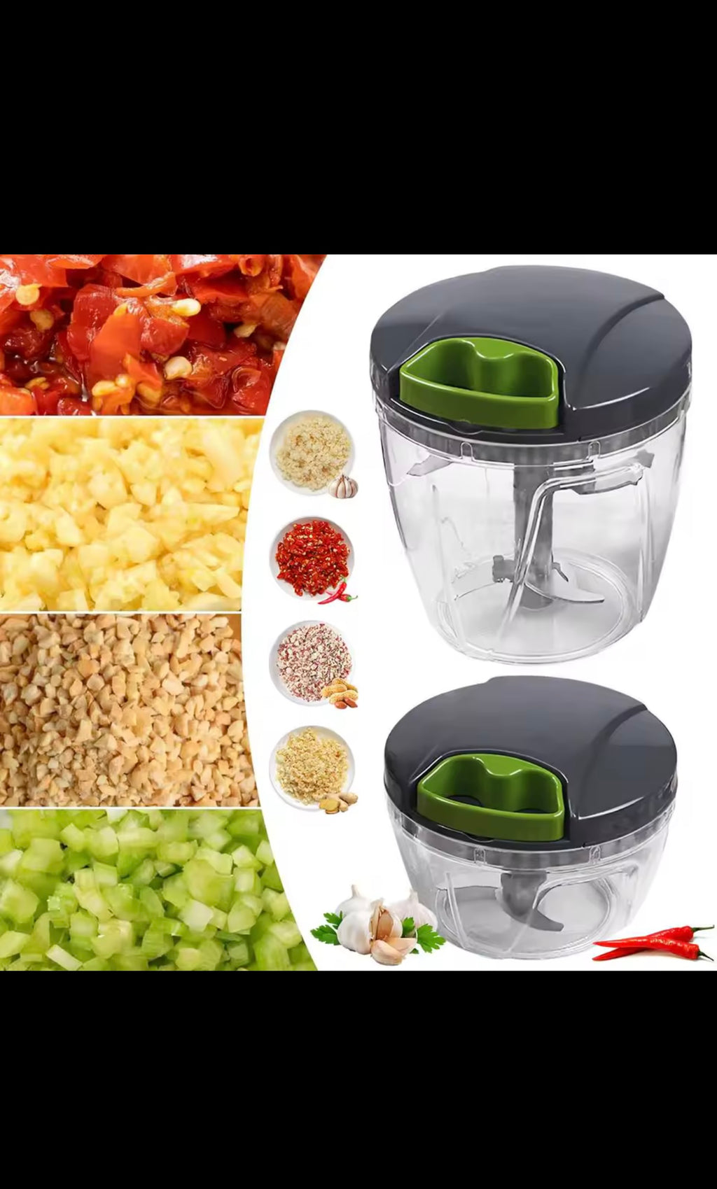 Compact Manual Food Processor