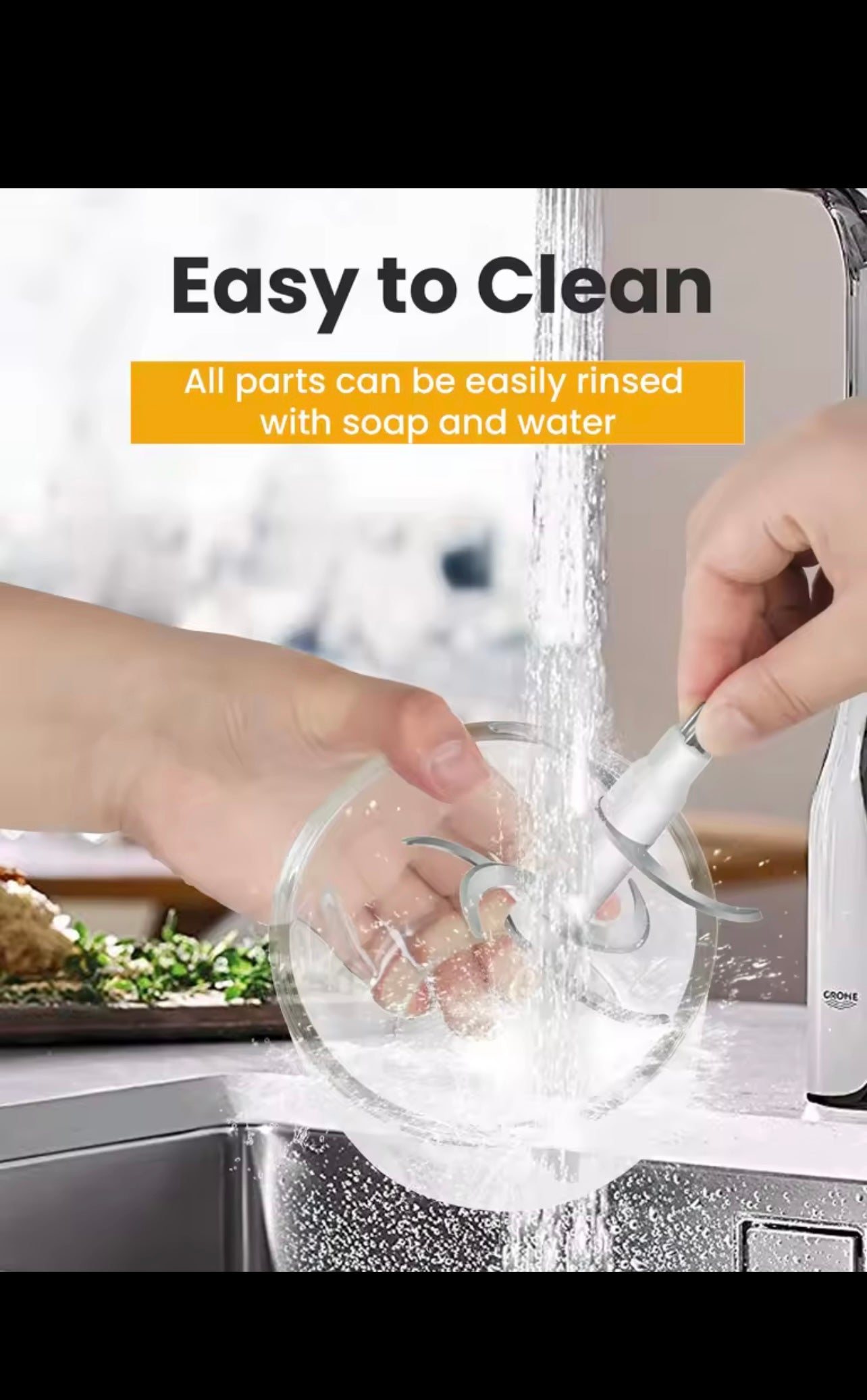 Electric Food Chopper – Powerful Mini Food Processor for Meat, Vegetables & Baby Food