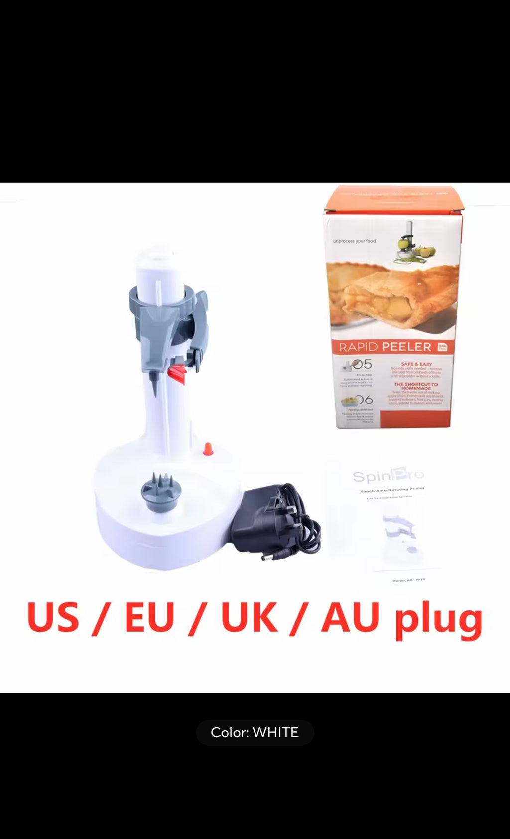 Automatic Electric Potato Peeler – One-Touch Fruit & Vegetable Peeling