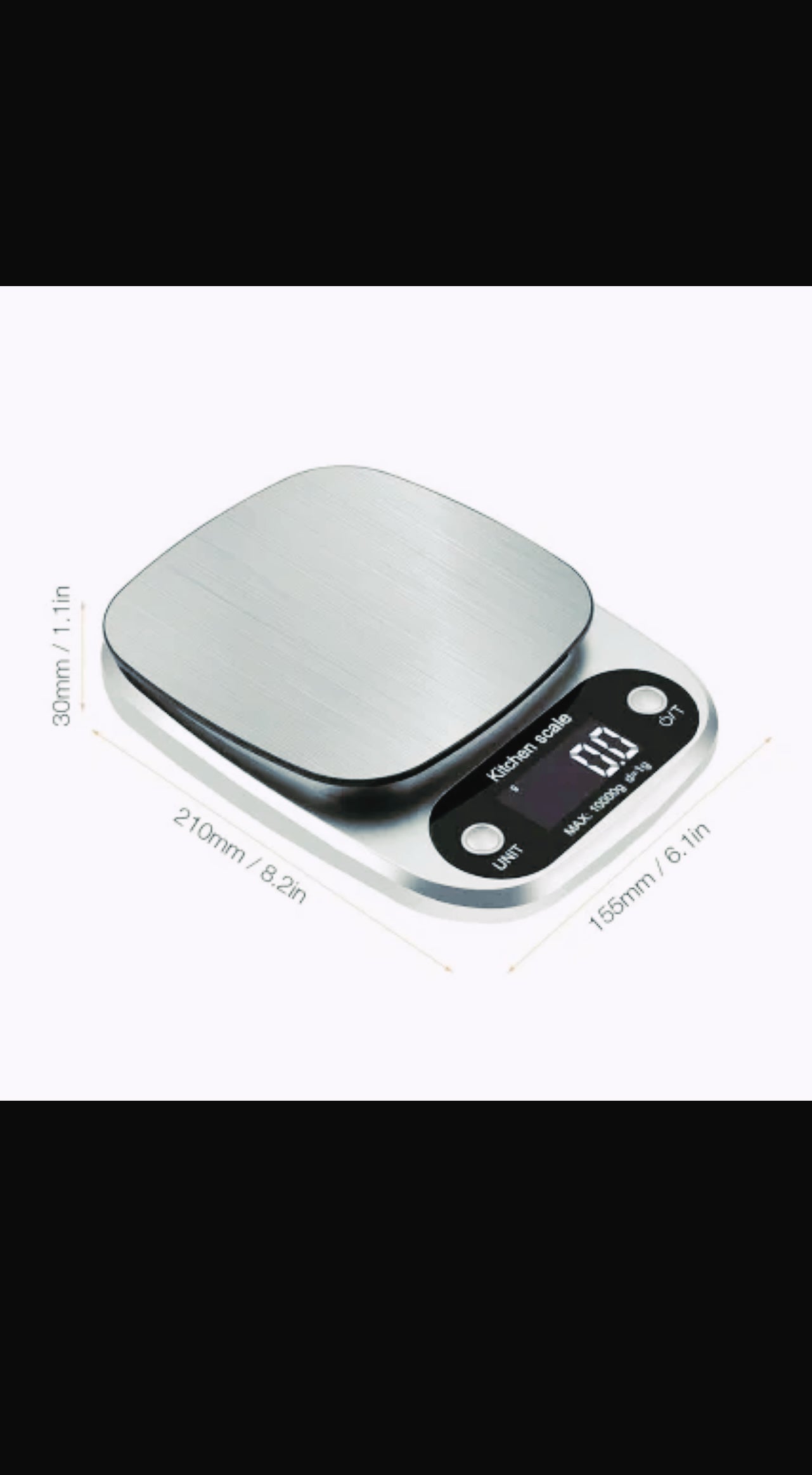 Digital Kitchen Scale – Precision Stainless Steel Scale up to 10kg